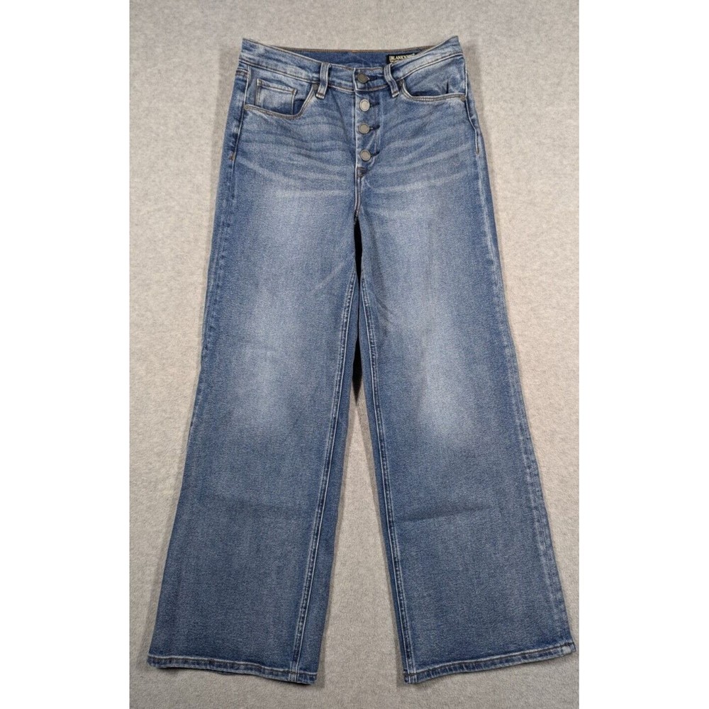 BlankNYC Women Jeans 28x29 Chrystie High Rise Crop Wide Baggy Leg Button Fly 90s